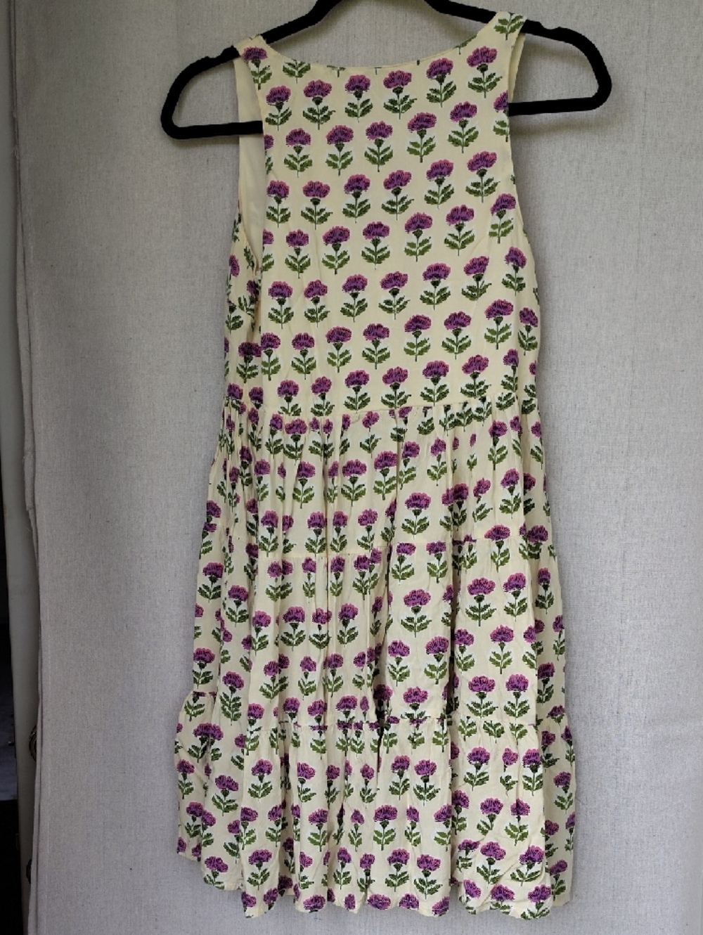 Sincerely Jules Cream Mini Dress with Purple Floral Print - Picture 4 of 4